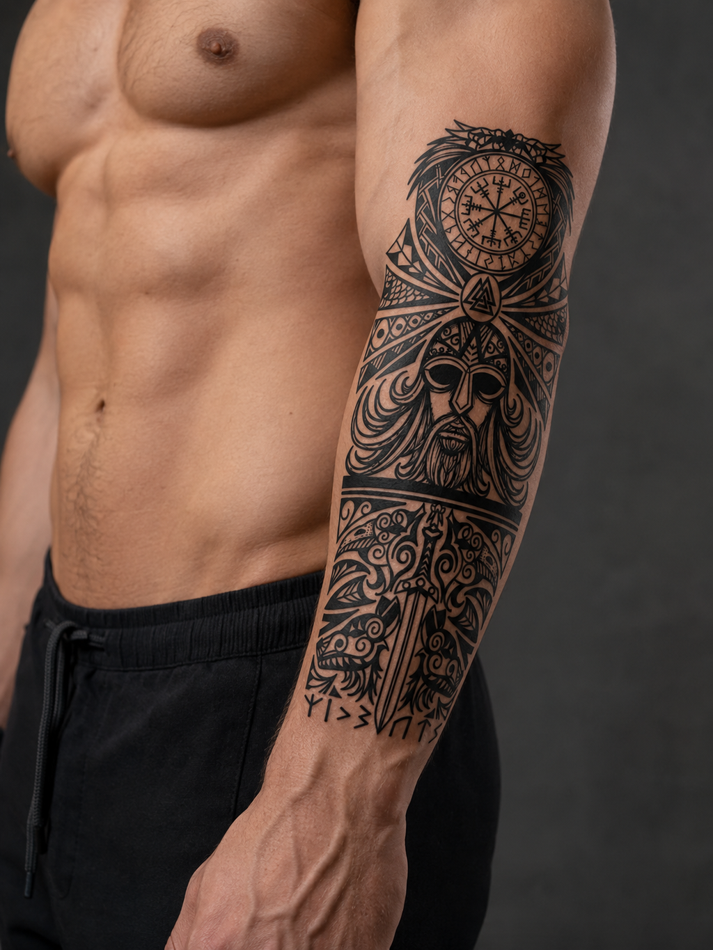 Aztec Temporal Tattoo
