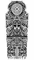 Aztec Temporal Tattoo
