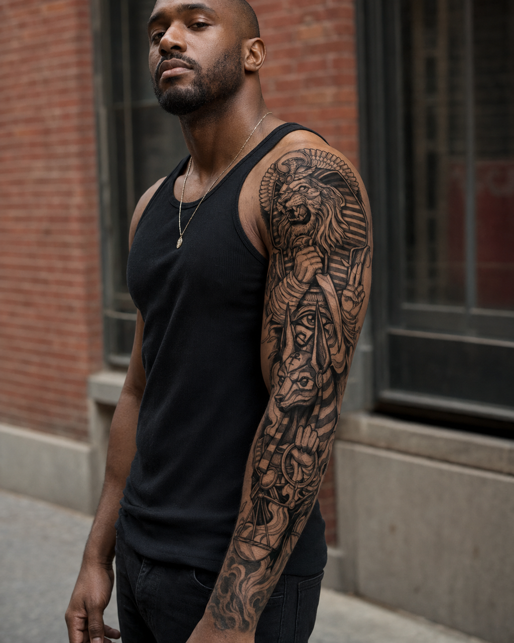Anubis Temporal Tattoo