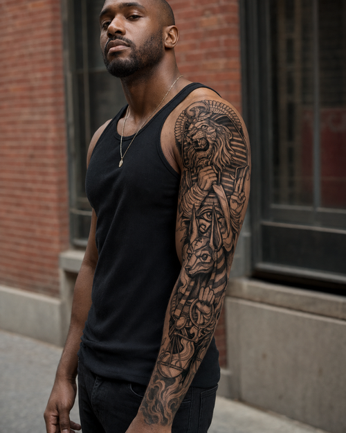Anubis Temporal Tattoo