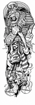 Anubis Temporal Tattoo