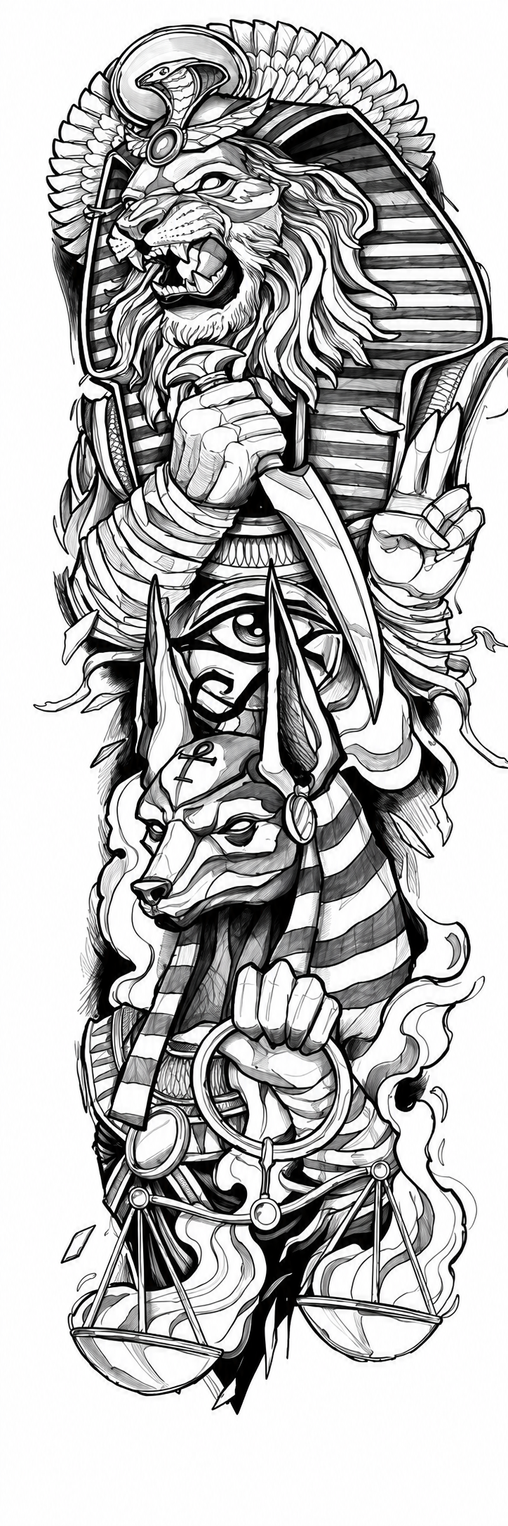 Anubis Temporal Tattoo