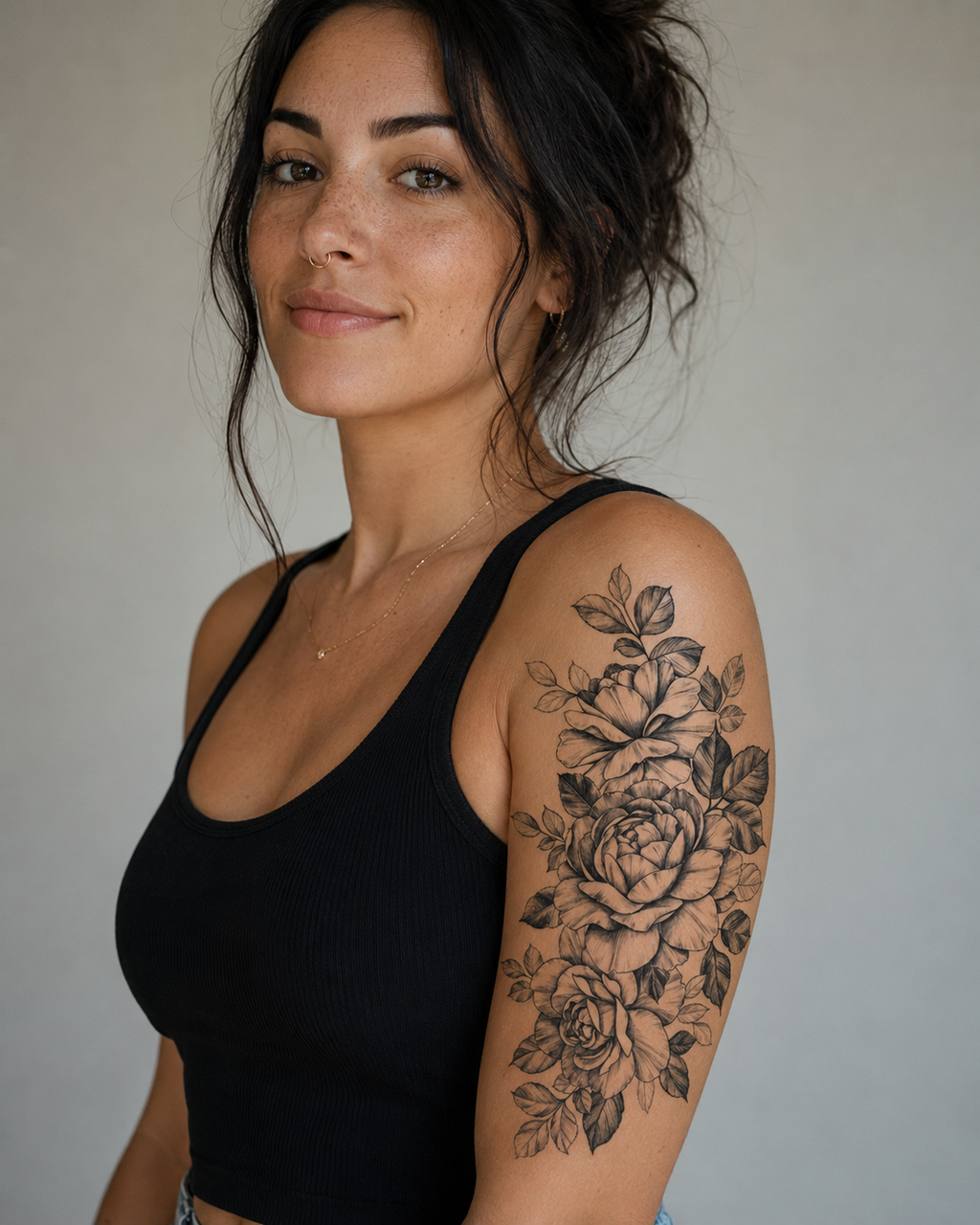 Flower Temporal Tattoo