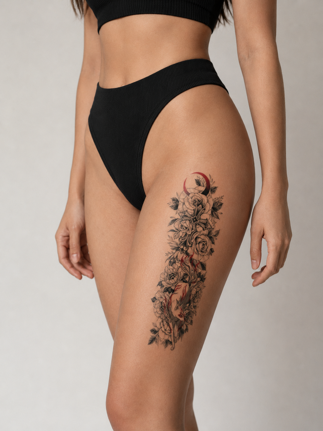 Flower Temporary Tattoo