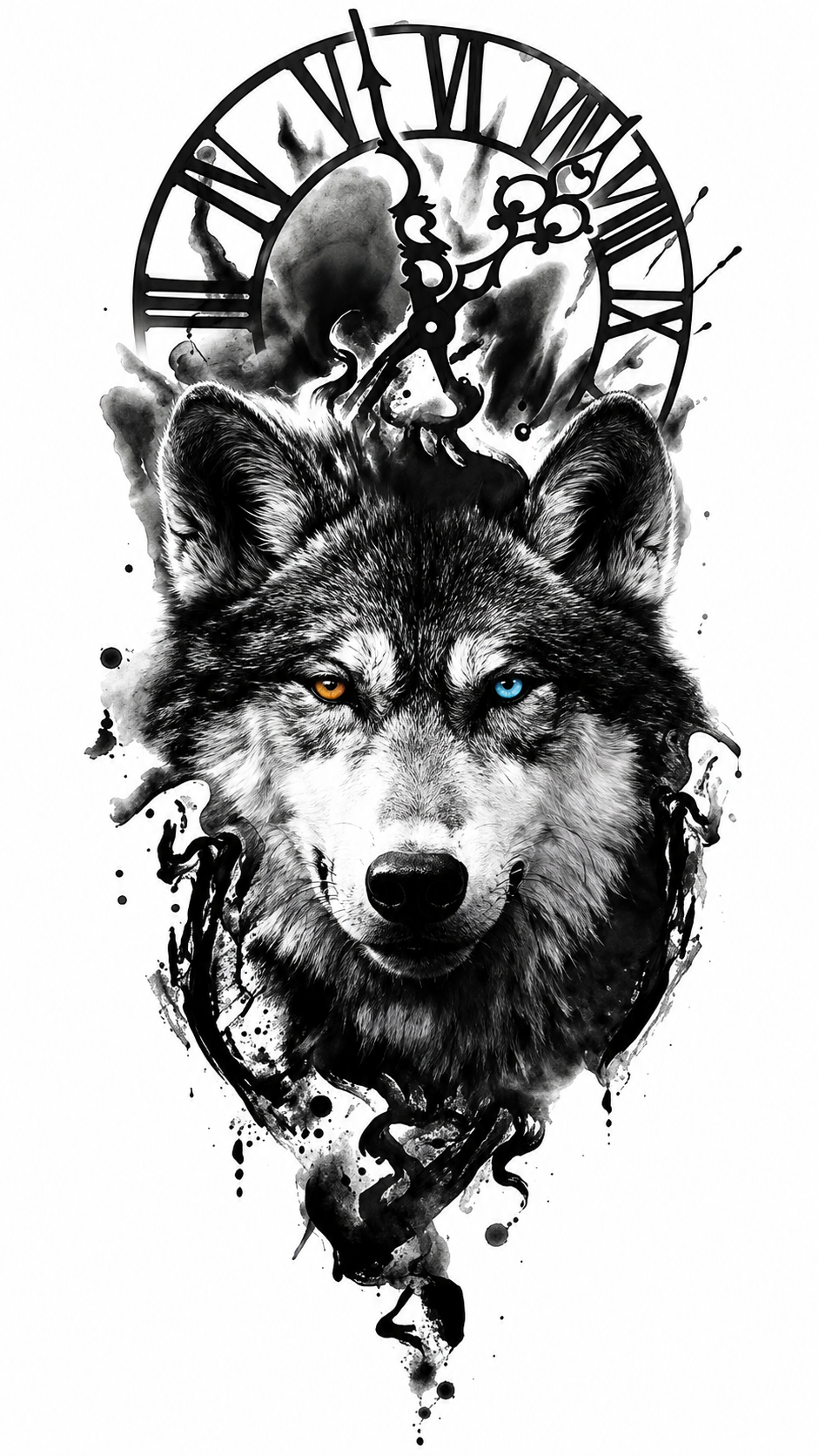 Lone Wolf Temporary Tattoo