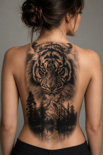 Tiger Temporal Tattoo