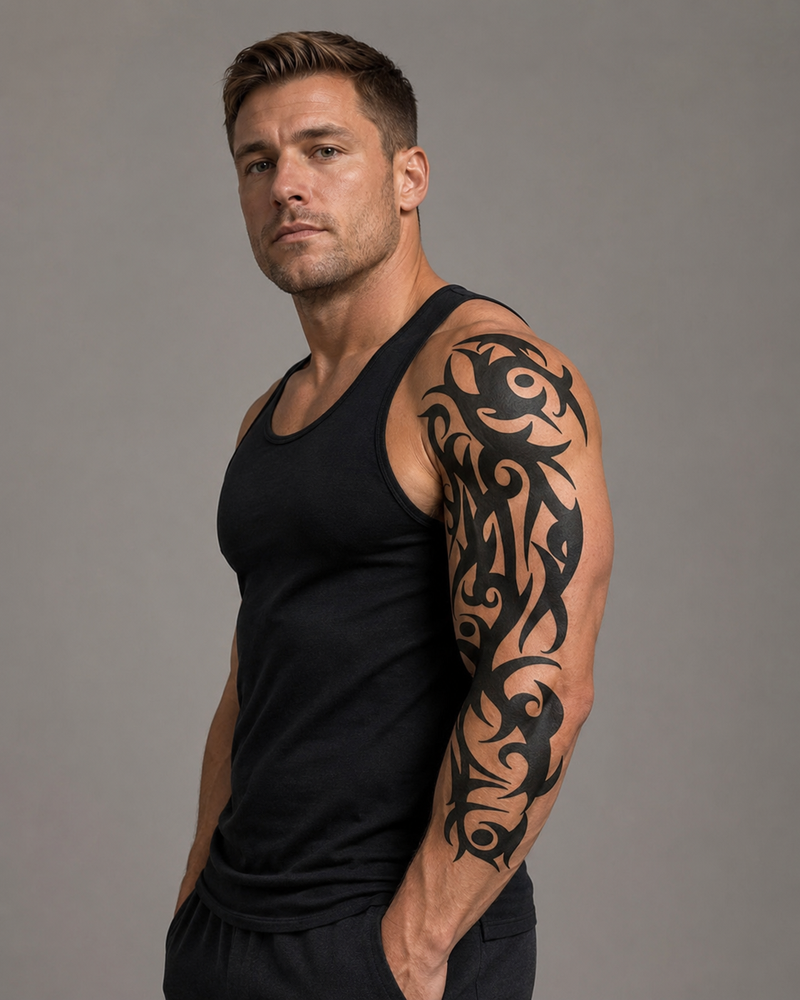 Tribal Version 2 Temporal Tattoo